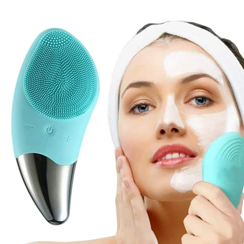Силиконовая Электрическая Щетка Для Чистки Лица Sonic Face Cleaner & Massager IPX7 Водонепроницаемый Скруббер Для Лица Deep Skin Cleaning Brush