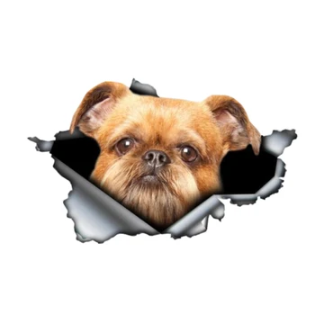 Z146 # 13 см /17 см Креативная наклейка на автомобиль собака Брюссельский гриффон 3D аксессуары для домашних животных Мотоцикл Водонепроницаемая наклейка на окно автомобиля