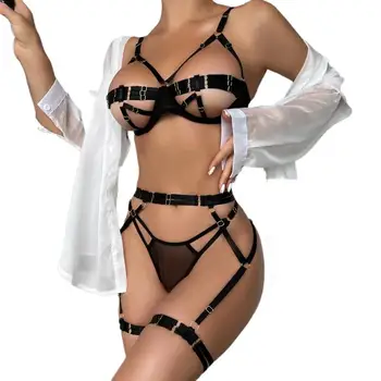 Модный выдолбленный дизайн бикини Sense Muxi, сексуальное женское белье, пуш-ап, сексуальный комплект из трех предметов