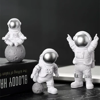 Украшения Литье под давлением орнамент астронавта креативный дизайн товары для дома модель статуэтки настольные украшения ПВХ астронавт