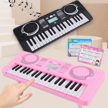 Электрическое пианино со светодиодным дисплеем, 37 клавиш, портативное цифровое электронное пианино, детская развивающая игрушка, детский музыкальный инструмент
