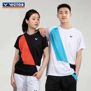 быстросохнущая спортивная одежда из джерси victor sport, спортивная одежда для бадминтона, мужская женская одежда национальной команды T-CC105