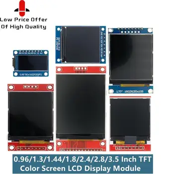 TFT дисплей 0.96/1.3/1.44/1.77/1.8/2.4/2.8 дюймовый IPS 7P SPI HD 65K TFT Полноцветный ЖК-модуль ST7735 Drive IC 80*160 для Arduino