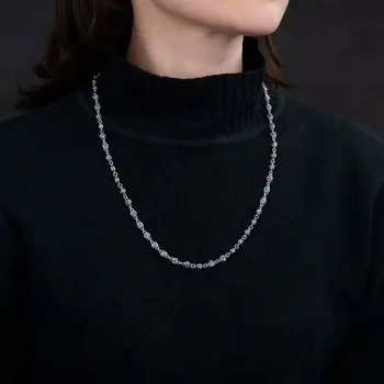 Ювелирные изделия из стерлингового серебра S925 пробы модное модное ожерелье из тайского серебра ретро индивидуальность розовая цепочка тренд универсальная подходящая цепочка
