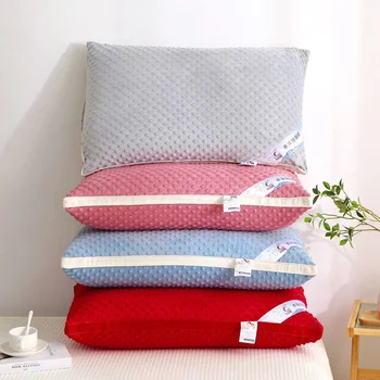 Подушка с добавлением бархата для тепла, подушка для защиты шейки матки, спальня для взрослых для облегчения сна, подушка, которая