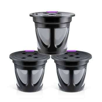 3ШТ многоразовых чашек K, совместимых с кофеваркой для одноразовой подачи, Многоразовые фильтры для кофе K Cups