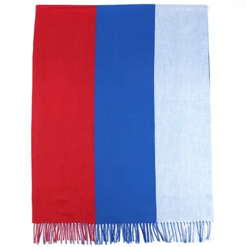 Дизайнерский шарф с российским флагом, унисекс, женщины, мужчины, Роскошная шаль из пашмины, Зимняя теплая накидка, Длинное одеяло, шарфы, Подарки для солдат