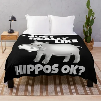 Мне просто очень нравятся бегемоты Забавный милый Гиппопотам Одеяло утяжеленные одеяла для сна