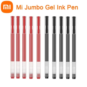 Оригинальная Гелевая Чернильная Ручка Xiaomi Jumbo 10шт Супер Прочная Надпись 0,5 мм Sign Smooth Switzerland Refill MiKuni Japan Ink