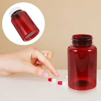 6 Шт. Прозрачных пластиковых контейнеров, принадлежностей для хранения лекарств, пустых бутылок с крышками для путешествий