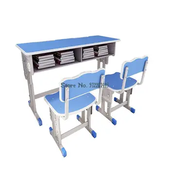 Двойные столы и стулья для учащихся начальной и средней школы, школьный стол, кабинетная консультация, класс обучения детей