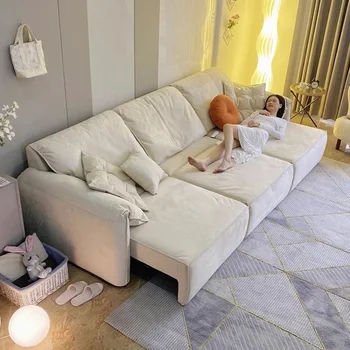Новый диван-кровать с электроприводом, простая гостиная, кожаный диван с ушами слона