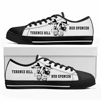 Кроссовки Bud Spencer Terence Hill с низким берцем, мужские женские парусиновые кроссовки для подростков, повседневная обувь на заказ, обувь своими руками по индивидуальному заказу