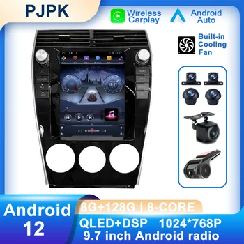 9,7-дюймовый Android 12 Для Mazda 6 2004-2015 Автомобильный Радиоприемник Видео Беспроводной Carplay Авто Стерео Мультимедийная Навигация GPS 4G WIFI SWC