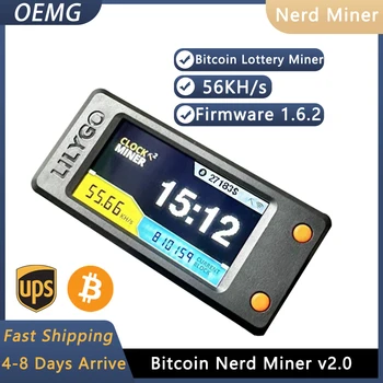 NerdMiner V2 Bitcoin Lottery Miner Nerd miner btc lottery T-Display Прошивка S3 1.6.2 с корпусом от OEMGMINER