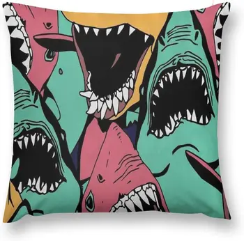 Наволочка с принтом Angry Shark Ocean Life, роскошная наволочка для дивана в гостиной, наволочка для подушки