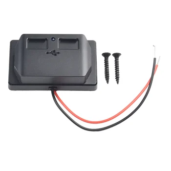 Автомобильное зарядное устройство с двумя USB-розетками со светодиодной подсветкой, идеально подходящее для использования в автомобилях, автобусах, внедорожниках и на море Черный цвет