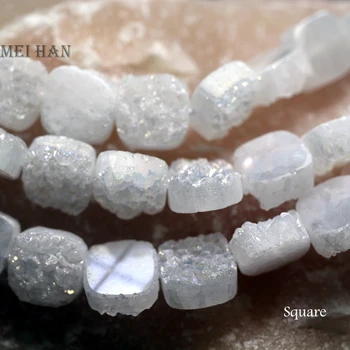 Бесплатная доставка Meihan натуральный кристалл друзистого кварца цвета AB для изготовления ювелирных изделий, россыпных бусин или подарков