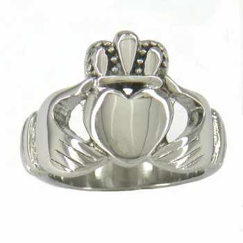 Кольцо FANSSTEEL Love Heart Princess Crown Friendship Claddagh Ring FSR11W28