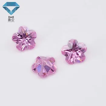 Высококачественный Оптовый Сыпучий Розовый Цветок Кубического Циркония Камень XIAN Gems