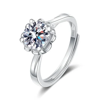 Кольцо из стерлингового серебра A S925 женское кольцо с бриллиантом nubbi snowflake 1 карат mosan прямые ювелирные изделия