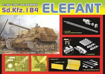 DRAGON 6311 1/35 Sd.Kfz.184 Elefant с Набором пластиковых моделей Magic Tracks и Алюминиевым Стволом Пистолета