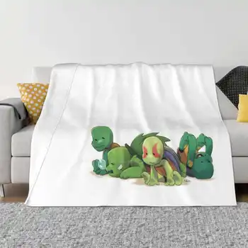 Одеяло для малышей-черепах Мягкое теплое портативное одеяло для путешествий Leonardo Donatello Michelangelo Mikey Donnie
