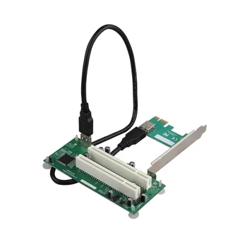 Настольный PCI-Express PCI-E-Карта-адаптер PCI PCIe-Карта расширения с двумя слотами Pci USB 3.0 Конвертер дополнительных карт