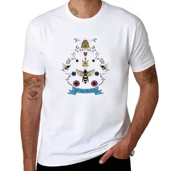 Новая футболка God Save The Queen Bee Conservation, изготовленные на заказ футболки, футболки в тяжелом весе, Мужские футболки