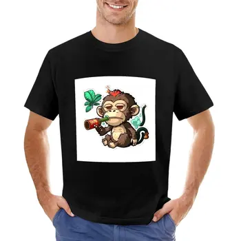 Футболка High Monkey Smokin 4, футболка для мальчика, мужские футболки с длинным рукавом
