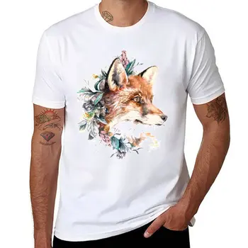 Новая футболка Fox in a Bush, футболки оверсайз, футболки для спортивных фанатов, мужские забавные футболки