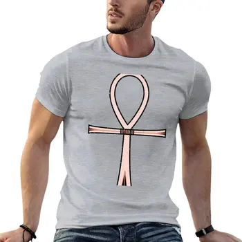 Древнеегипетский Анкх Символ Жизни розовым на Граните Розовая футболка футболки для тяжеловесов slim fit футболки для мужчин
