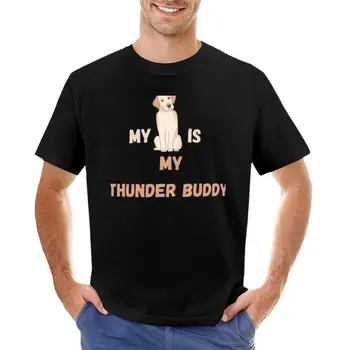 Футболка My Dog Is My Thunder Buddy, футболки оверсайз, быстросохнущая футболка, быстросохнущая футболка, мужские футболки с графическим рисунком