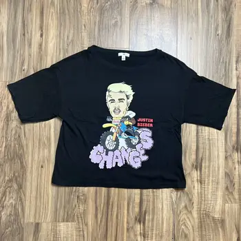 Джастин Бибер меняет музыкальную футболку с альбомом 2020, новый женский укороченный топ с биркой, маленький (1)