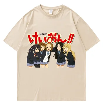 Мужские футболки k-on, японская эстетическая одежда в стиле гранж, белая футболка, винтажная хлопковая футболка Оверсайз с коротким рукавом