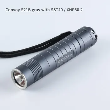 Convoy S21B с SST40 / XHP50.2 519A, медное покрытие DTP/ ar, защита от перегрева, фонарик 21700, фонарь-фонарик