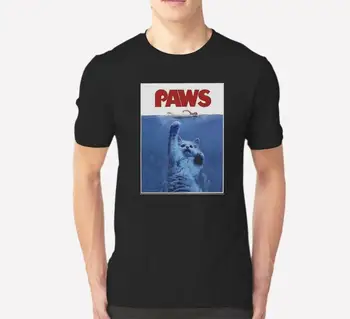 Лапы кота, котенок Мяу, пародия на хипстерскую мужскую футболку L8, хлопковая футболка S - 4XL, рубашка