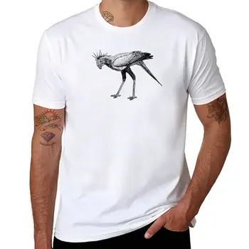 Новая футболка Secretary Bird, быстросохнущая футболка, футболка с коротким рукавом, великолепная футболка с коротким рукавом, облегающие футболки для мужчин