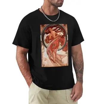 Танец, 1898, Альфонс Муха, модерн, литография, Футболка, летняя одежда, футболка с графикой, мужская футболка, забавные футболки
