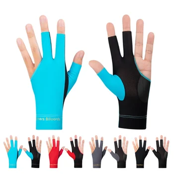 1 шт. Спортивная перчатка для снукера, дышащие снукерные перчатки для бильярда с открытыми пальцами, Противоскользящие, гладкие, Мягкие, портативные, многоразовые, для любительских тренировок