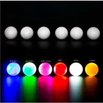 1шт Новый Светодиодный Мяч для Гольфа Light up Ball Ночные Мячи Для Гольфа Светящиеся Мячи Для Гольфа Светящийся Темный Шар 8 Цветов на ваш Выбор