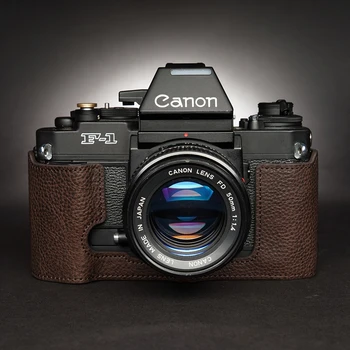 Дизайн для Canon NEW F1 Old F1 Camera Ручной работы Чехол для камеры из натуральной кожи Наполовину Закрывающая сумка