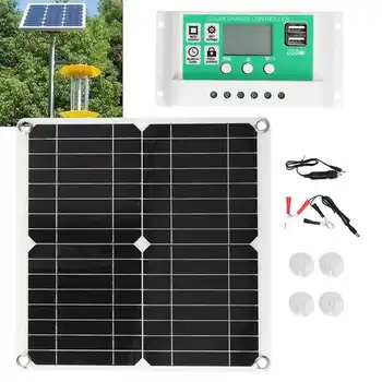 Комплект солнечных панелей из монокристаллического кремния 280x280 мм 40 Вт 18 В с солнечным контроллером заряда 30 А для зарядки автомобиля RV