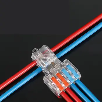 Клеммная колодка Т-образного электрического провода Кабельная проводка электрооборудования Блокировка проводов Разъемы для проводов Защелкивающееся соединение проводов