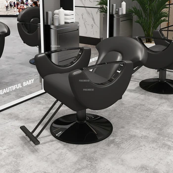Современные профессиональные парикмахерские кресла, кресло для салона красоты, простая салонная мебель, креативное Золотое Подъемное Вращающееся парикмахерское кресло