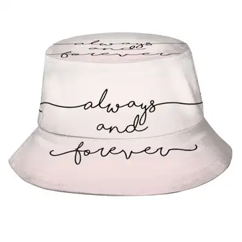 Всегда и навсегда Женские и мужские Рыбацкие шляпы кепки-ведра Always Forever Quote Love Семейные телешоу
