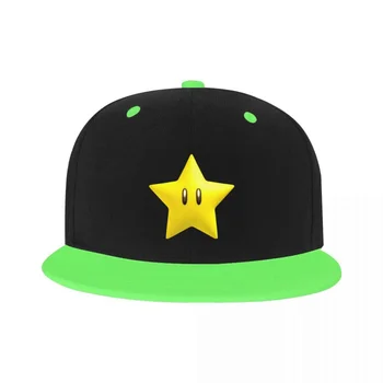 Бейсболка в стиле панк-гриб, звездная бейсболка в стиле хип-хоп, летняя мультяшная игра, плоская шляпа для папы-скейтбордиста