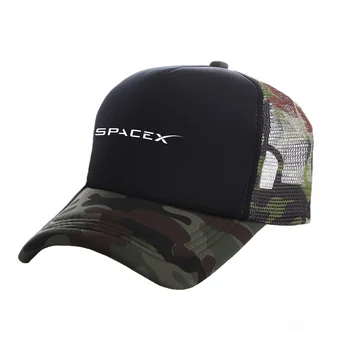 Кепка Дальнобойщика SpaceX Space X, Мужская Крутая Шляпа, Бейсболка, Крутое лето, Унисекс, Сетчатые кепки MZ-039