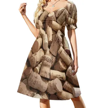 Итальянское платье с пробками для вина, праздничный костюм, женские платья, женские длинные платья, летние платья