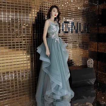 Модное Новое Платье с Цветочной Вышивкой из Сетки Престижного Ведущего Ежегодной Встречи 2023 Года